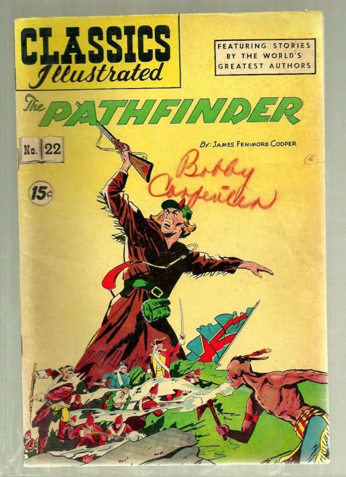 1945 Classics  Illustrated-#22- The Pathfinder-James Fenimore Cooper-15 Cents-VG