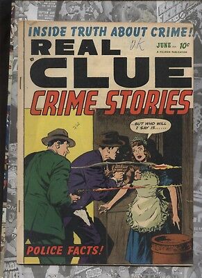 Real Clue Crime Stories V7, #4 Bizarre cover  pre code  Golden Age comic