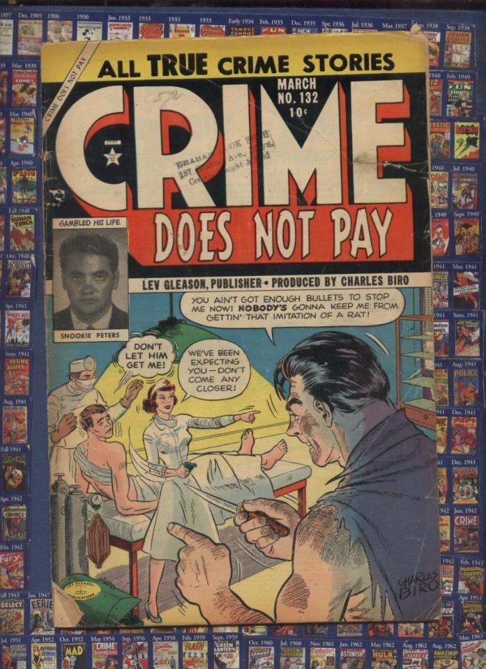 CRIME DOES NOT PAY #132 LEV GLEASON  1954 Finders Weepers