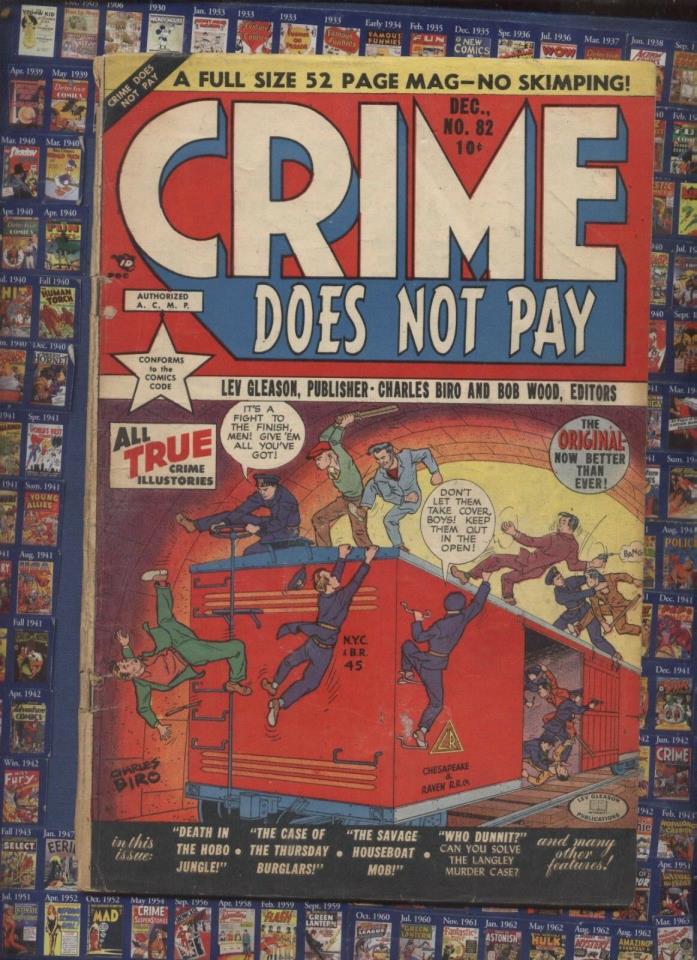 CRIME DOES NOT PAY #82 LEV GLEASON golden age comic 