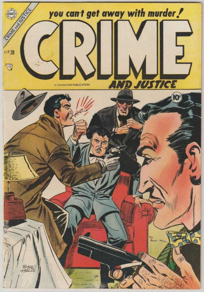 Crime And Justice #20 High-Grade FN/FN+ 1954 Charlton Comics Golden-Age Giordano