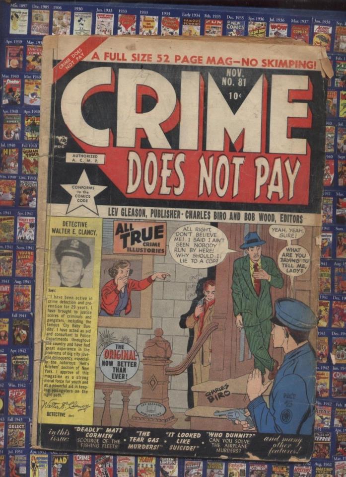 CRIME DOES NOT PAY #81 LEV GLEASON  1950
