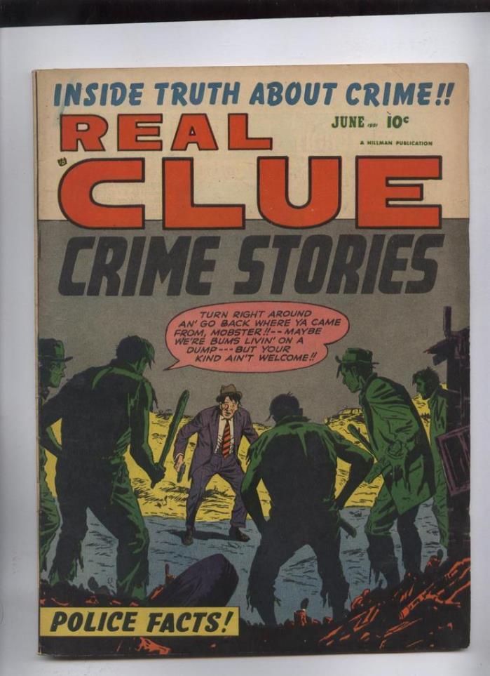 Real Clue Crime stories v6 #4,June  1951 Golden Age comic Police Facts