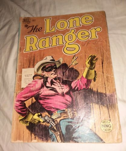 Lone Ranger #13 (Charles Flanders) Golden Age-Dell Comics gd red shirt issue