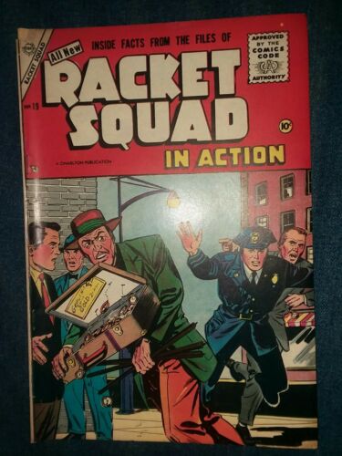 Racket Squad in Action #19 golden age crime 1955 Charlton VG 4.0 cdc movie lot
