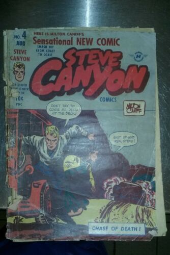 STEVE CANYON COMICS #4 Harvey 1948 golden age strips ww2 pilot world war 2 II