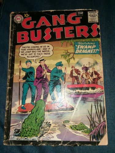 GANG BUSTERS #65 dc comics 1958 Gd- golden age crime scifi stories lot run movie