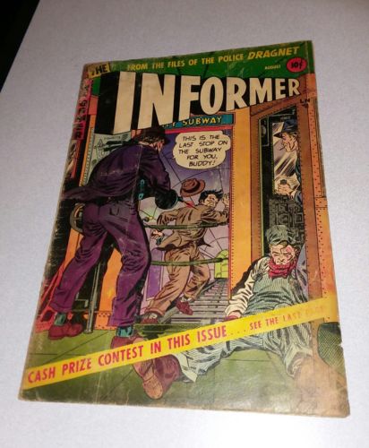 The informer #3 feature Productions 1954 sekowski art pre-code crime golden age