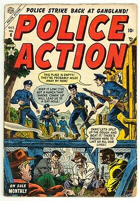 Police Action (1954) #6 1st Print Paul Reinman Pike John Forte Carrabotta Good+
