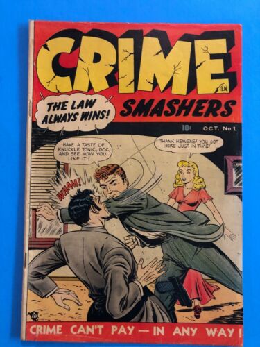 Crime Smashers 1, VFN (5.0) 1950 Rape, Murder, Drugs! Seduction of the Innocent!