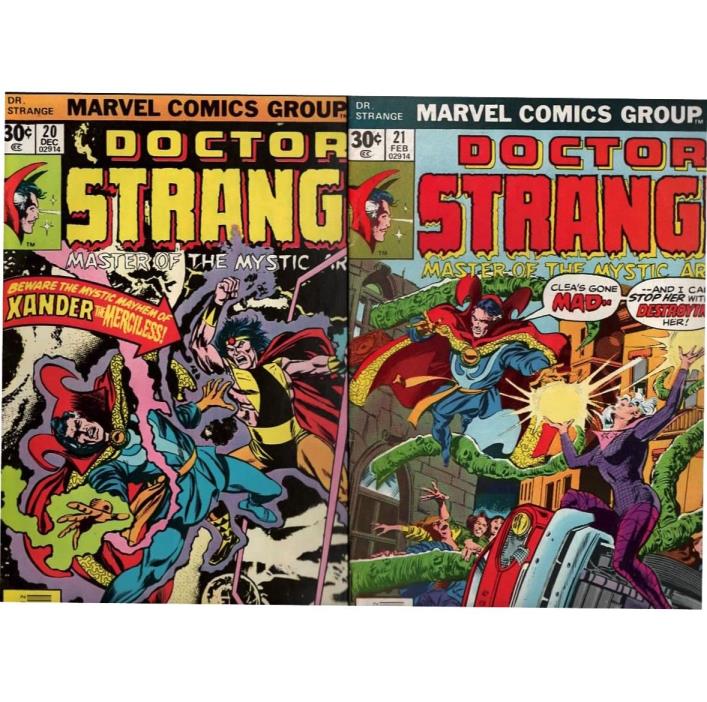E006 Lot Of 2 Doctor Strange 1976 Mystery Comic Books High Grade