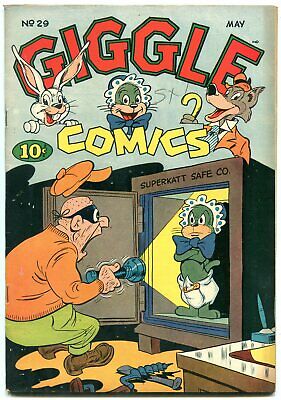 Giggle #29 1946- Superkatt- Golden Age funny Animals high grade VF