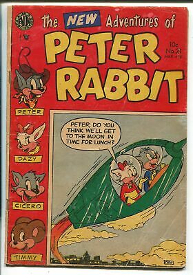 Peter Rabbit #21 1954-Avon-rocket cover-moon travel-VG