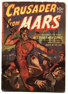 CRUSADER FROM MARS #1 First issue-Pre-Code-Sci-Fi-1952-ZIFF-DAVIS-G+