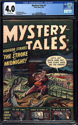 Mystery Tales #1 CGC 4.0 Atlas Comics 1952 Key Horror! Golden! H12 152 cm