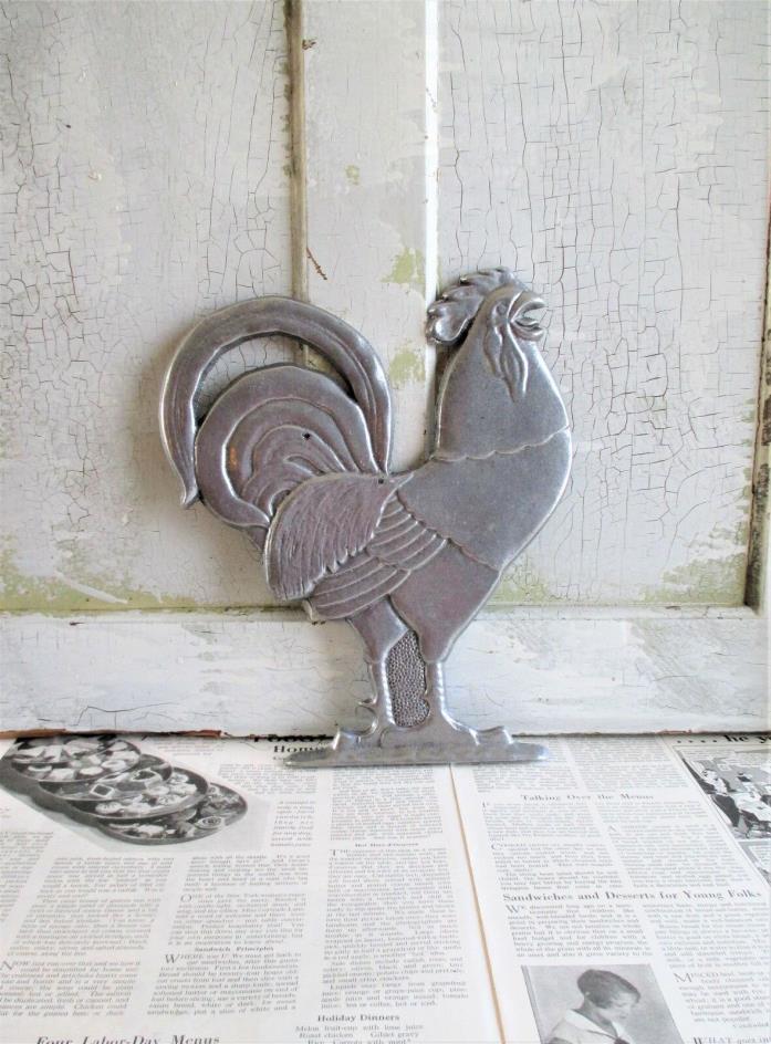 Vintage Cast Metal Rooster / Chicken Hanging