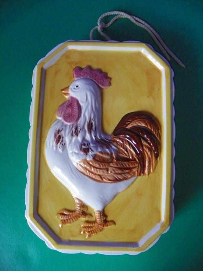 Vintage Ceramic Rooster Decorative Wall Hanging