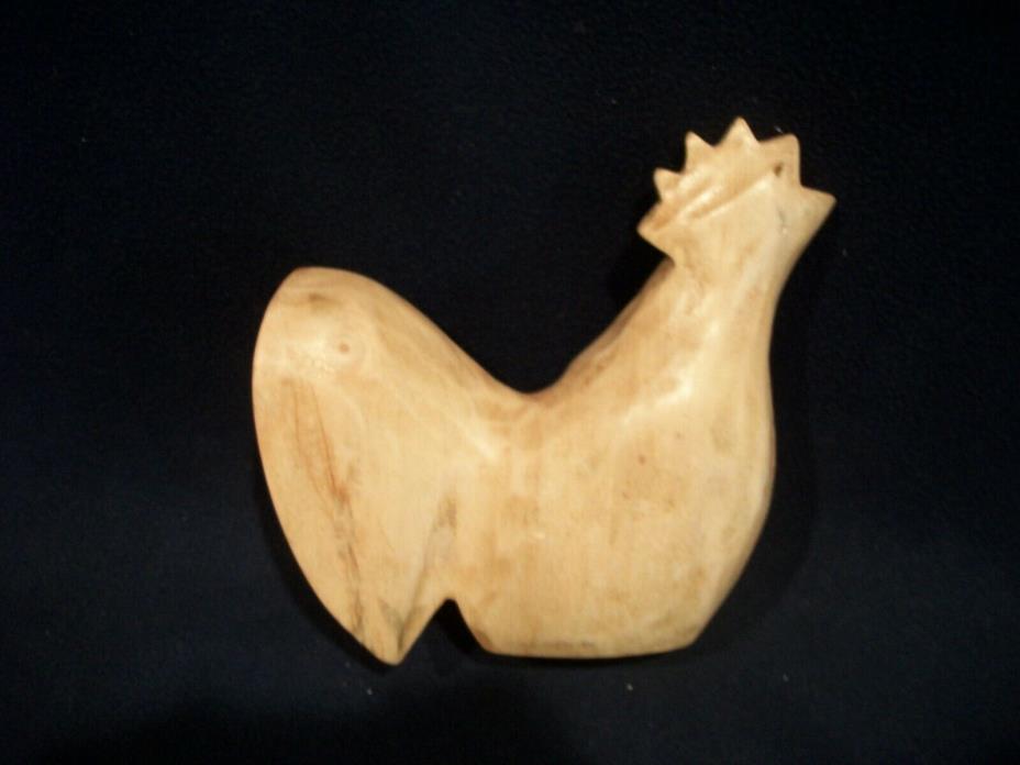 NEW~Charming Carved Wood Crowing Rooster Figurine Figural Target Corp