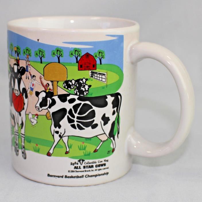 All Star Cows 2004 Collectible Cows Coffee Cup Barnyard Basketball World Cup