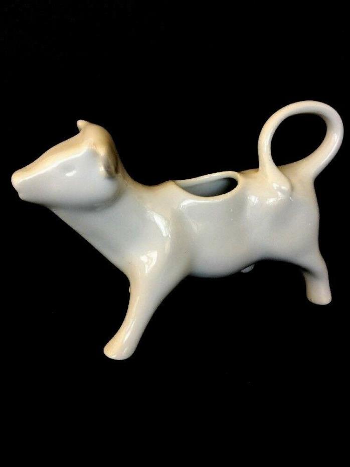 Vintage Antique Porcelain Ceramic White Cow Creamer Milk Pitcher Collectible