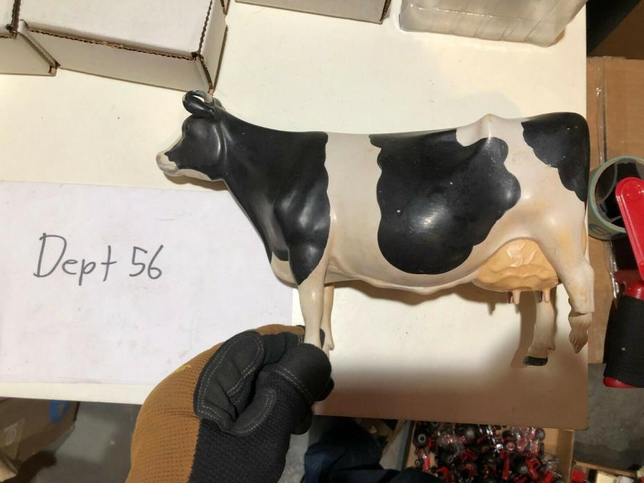 Montgomery Ward Cow Trophy ~ Black White Vintage Dairy Holstein Cow Bad Leg