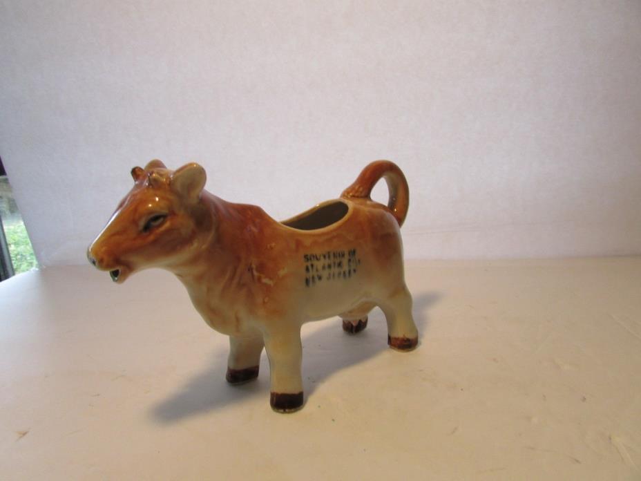 Ceramic Standing Cow Jersey Creamer Made In Japan Souvenir From Atlantic City