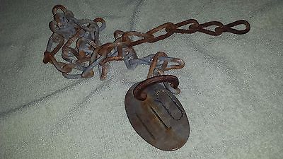 Vintage Dairy Cow Brass Tag #110 With Chain