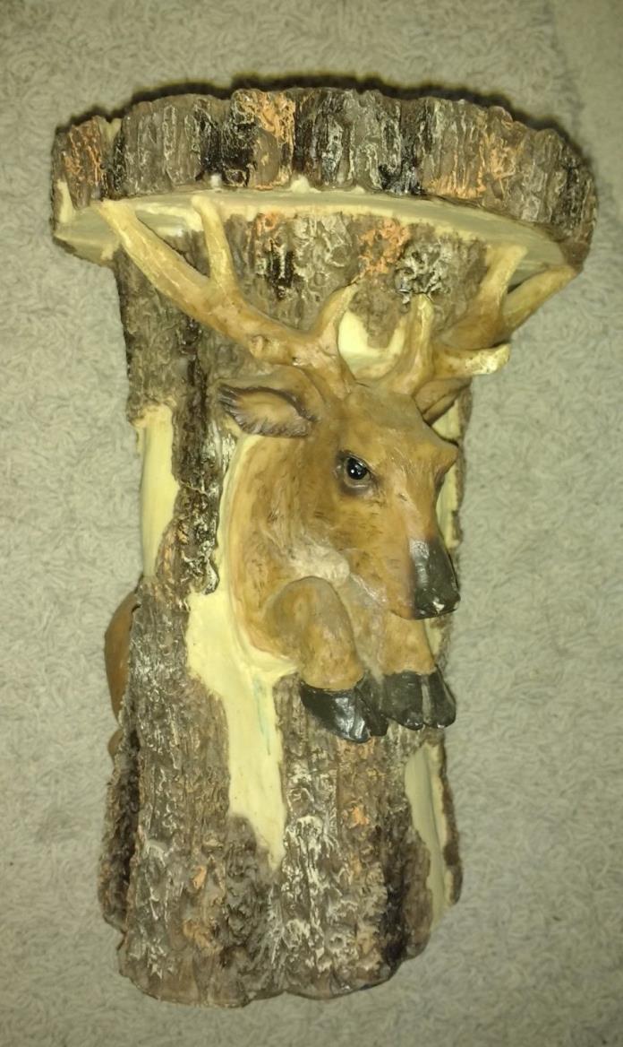 Novelty LTD Deer Stuck in Tree Stump Hunting Lodge Cabin Decor Man Cave Statue