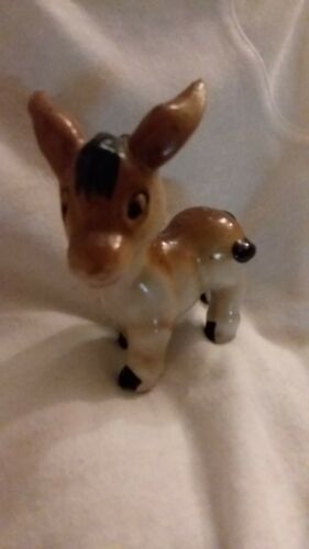Vintage Ceramic Japan Brown Donkey Figurine
