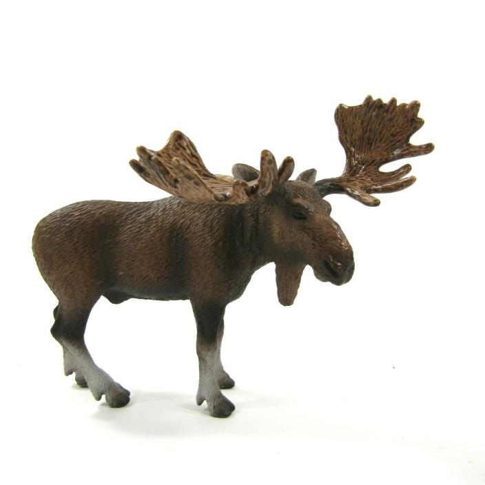 2009 Schleich D-73527 Am Limes 69 Male Bull Moose Collectible Toy Figurine