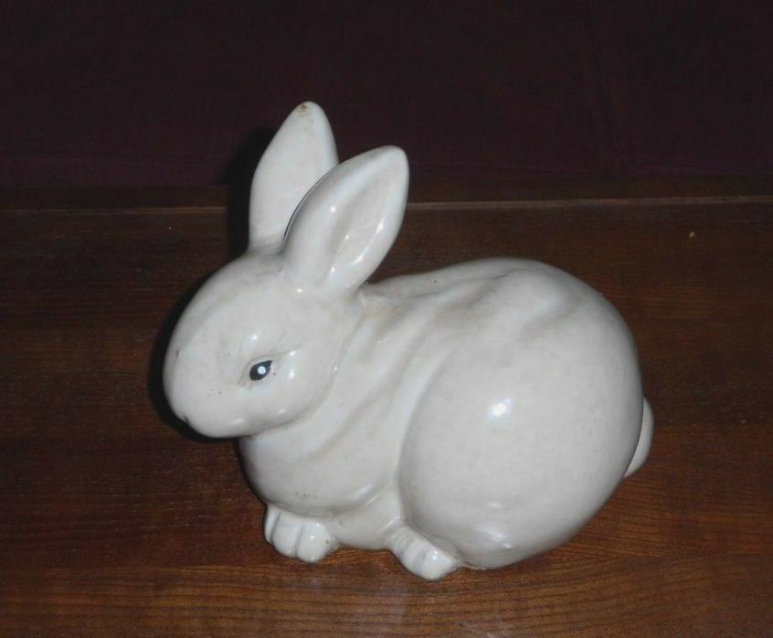 Large Ceramic Light Tan/Cream Rabbit Bunny ~ Easter Bunny ~ 9