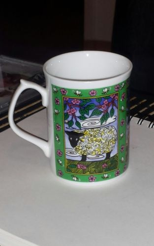 Collectible DUCHESS Fine Bone China  Mug / Cup made in EnglAnd Sheep Flower