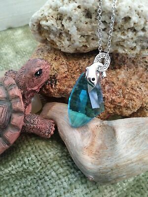 Brilliant Dolphin Blue Crystal Pendant Necklace Made With Swarovski Elements