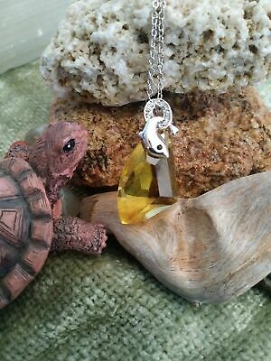 Brilliant Dolphin Yellow Crystal Pendant Necklace Made With Swarovski Elements