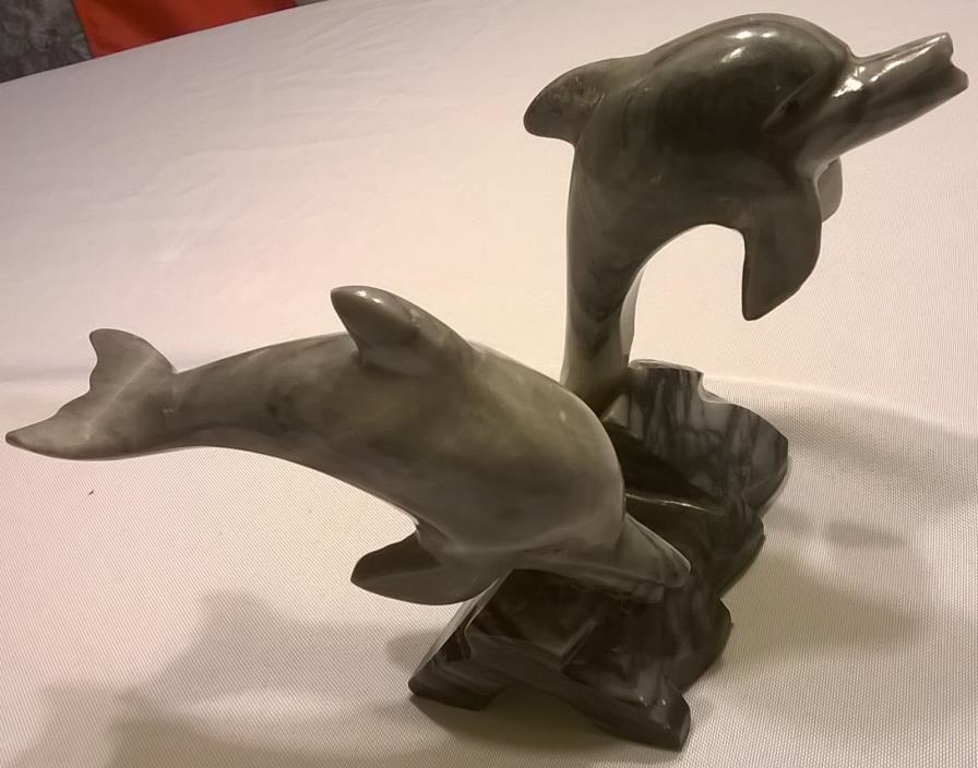 Marble Dolphin Statue 5 1/4
