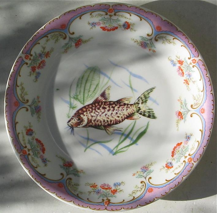 VINTAGE CATFISH FISH PLATE LA S. MARCO PORCELAIN MADE IN ITALY