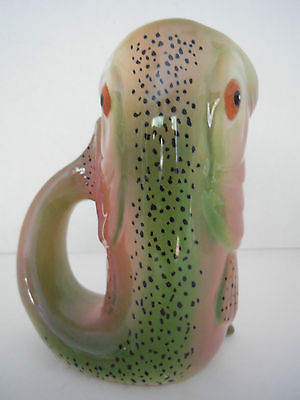 Large Mug Vase Fish Design Beautiful Colors