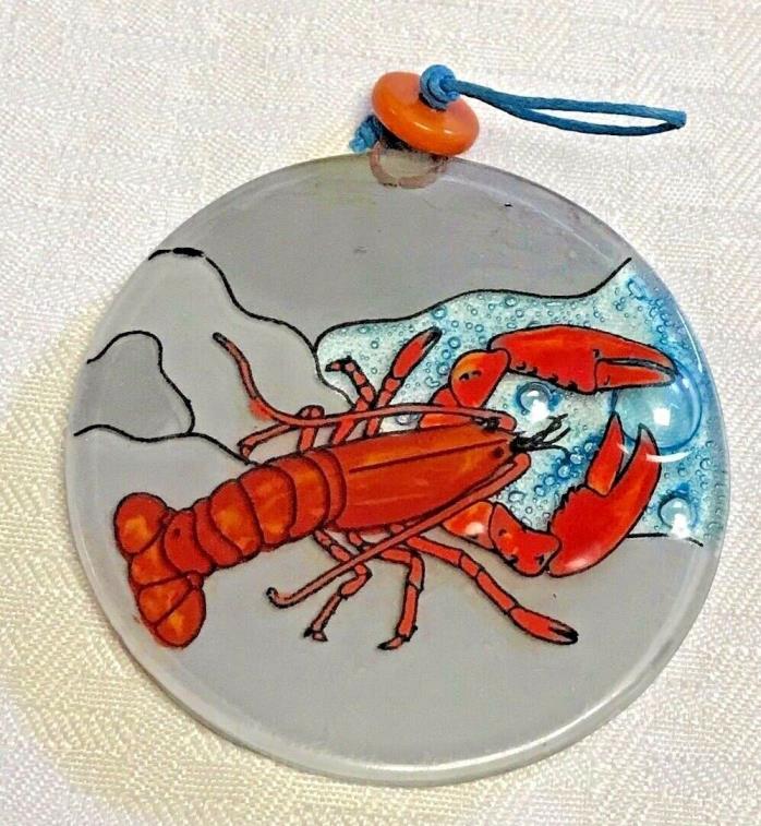 Red Lobster Glass Ornament