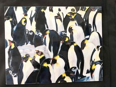 Penguin March - Ceramic Tile - 11in x 14in - New From Gallery (T012-023)