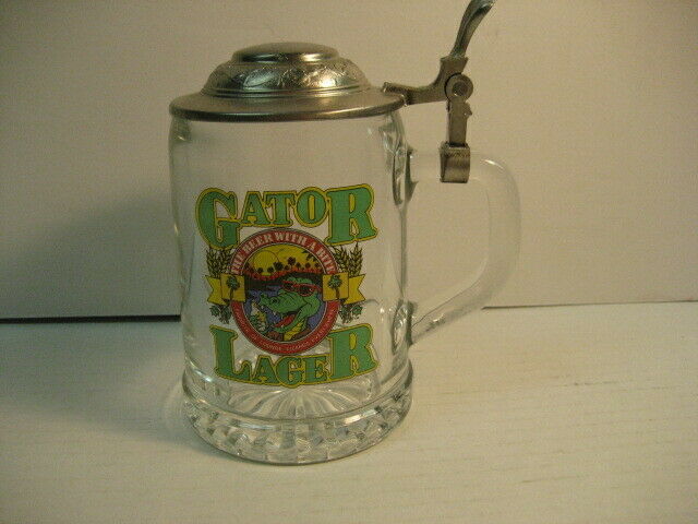 Gator Lager Beer Crystal Stein