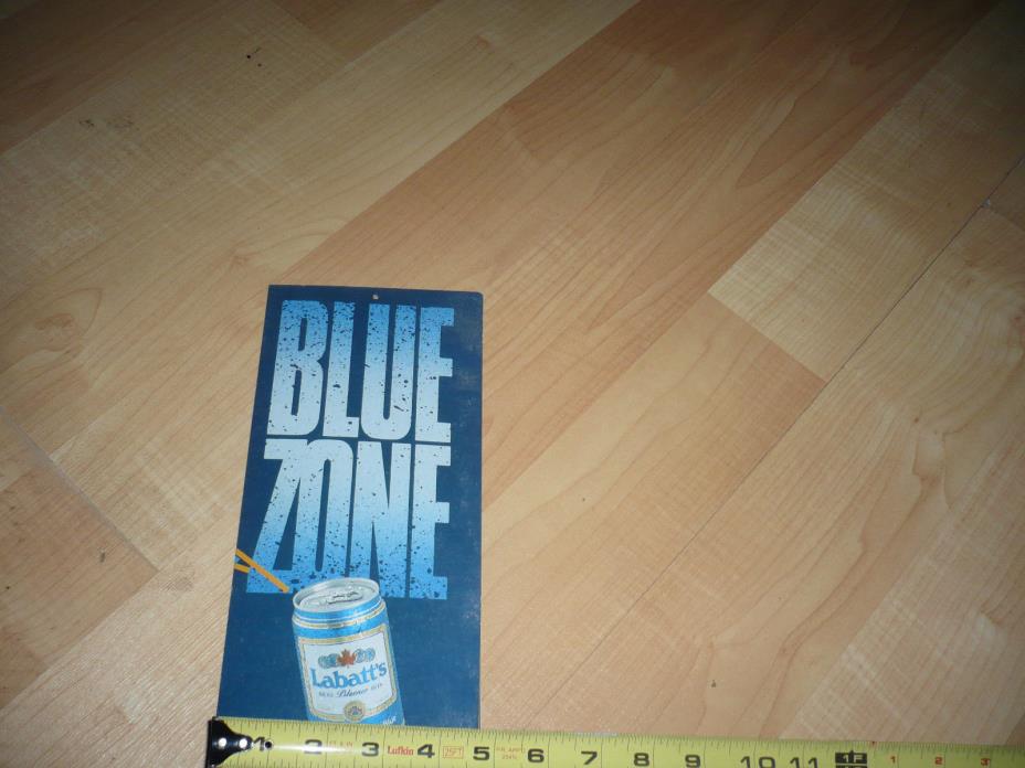 Labatt's Blue 1988 ENTER THE BLUE ZONE 2 SIDED Cardboard CARD