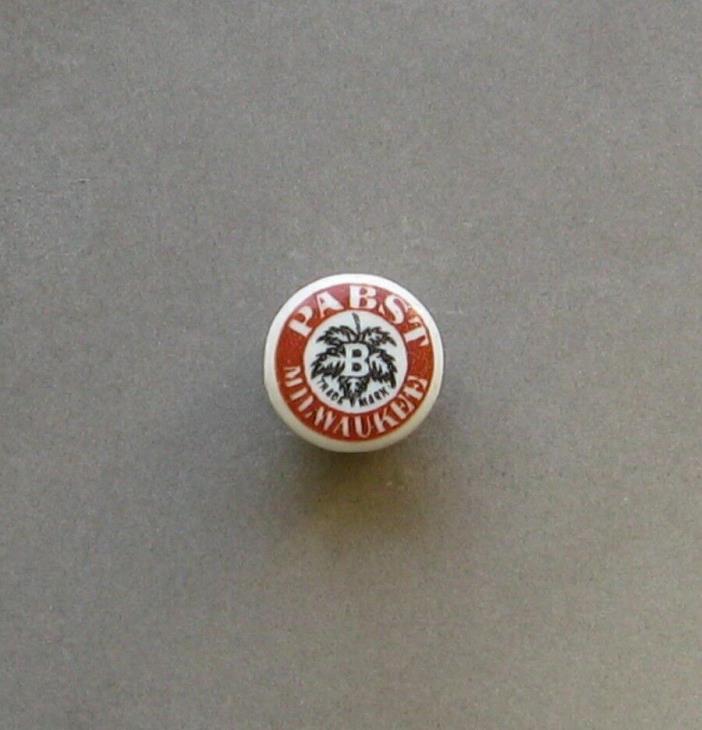 Vintage Pre-Prohibition Porcelain Bottle Stopper Pabst, Milwaukee (WI)