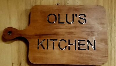 Kitchen Cutting Board name sign, Personalized lighted sign, night light,name sig
