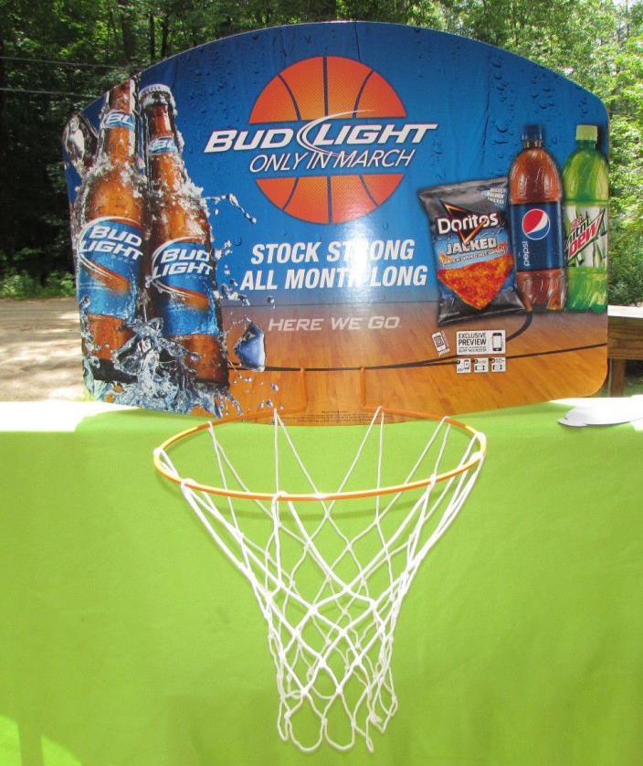 Bud Light Budweiser March Madness basketball hoop backboard display nice NEW