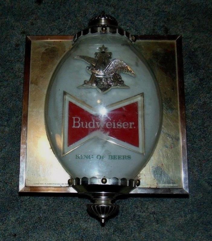 Vintage Budweiser Bubble Dome Lighted Sign