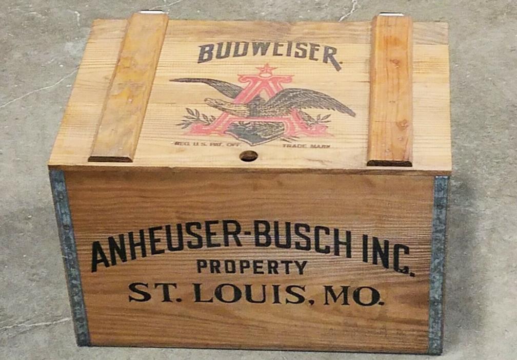 Anheuser Busch Budweiser Wood Box Case Crate