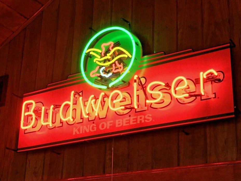Budweiser King of Beers American Eagle 4-color Neon Sign 48