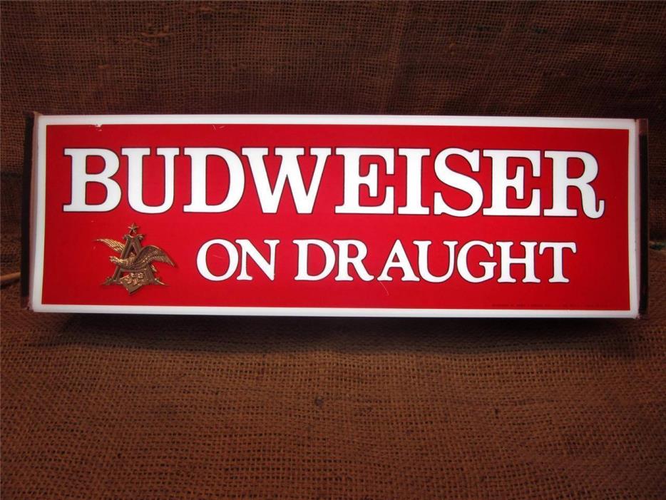 Vintage Budweiser Beer Lighted Sign > Antique Old Brewery Bud Light Man Cave