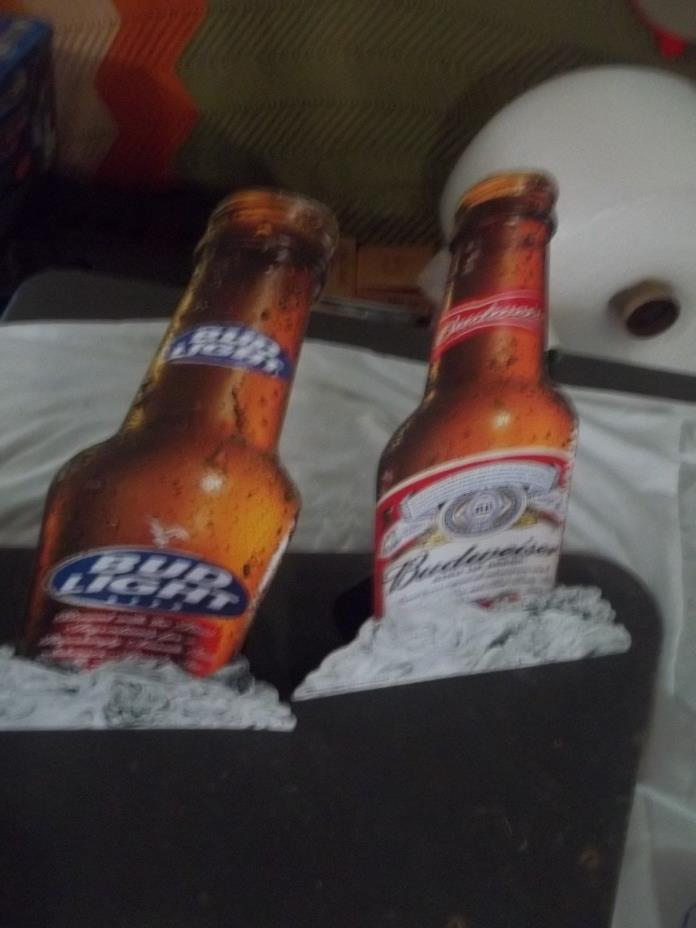BUDWEISER BUD LIGHT BOTTLE CARD BOARD STAND UP