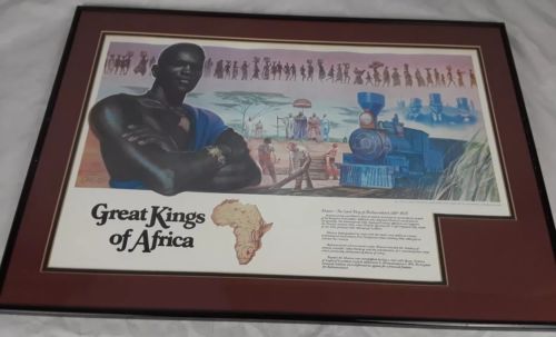 Budweiser Great Kings Africa Framed Matted Poster Khama Carl Owens No. 13